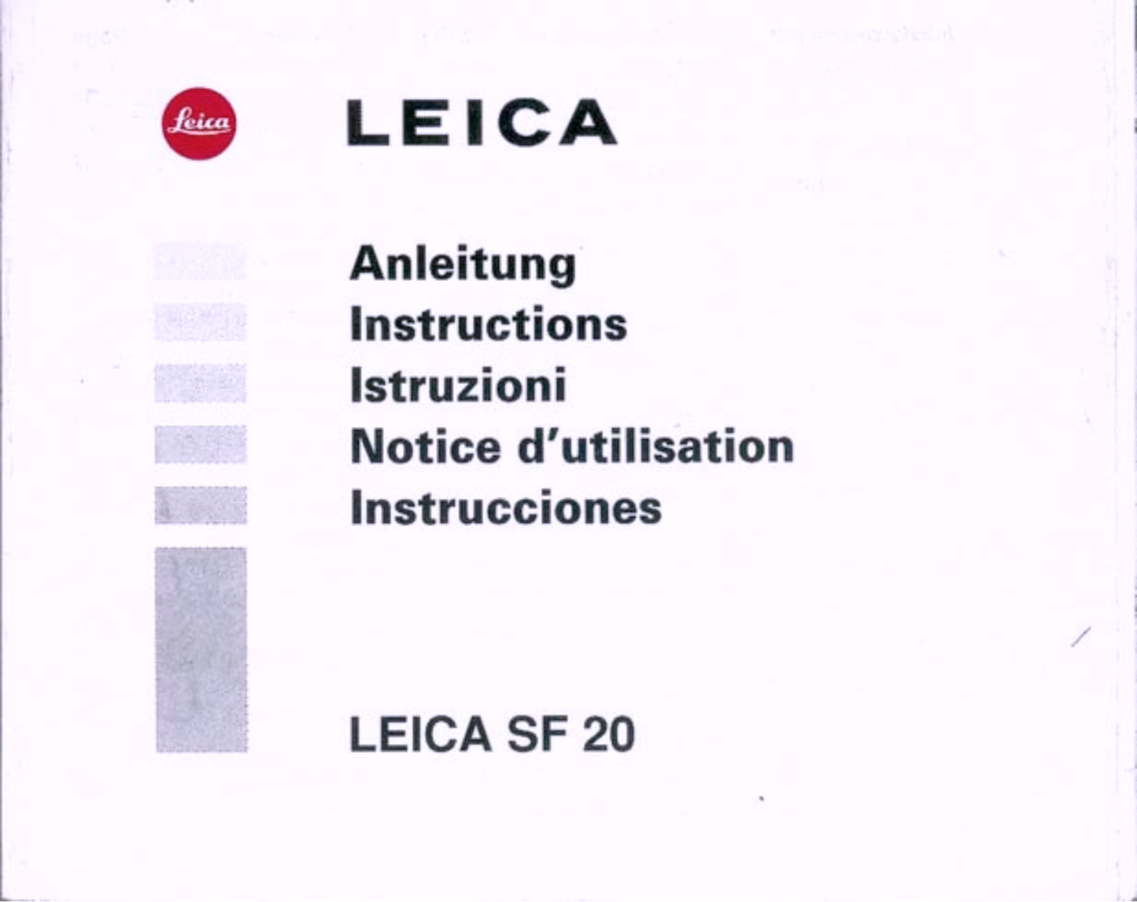LEICA SF 20 User Manual