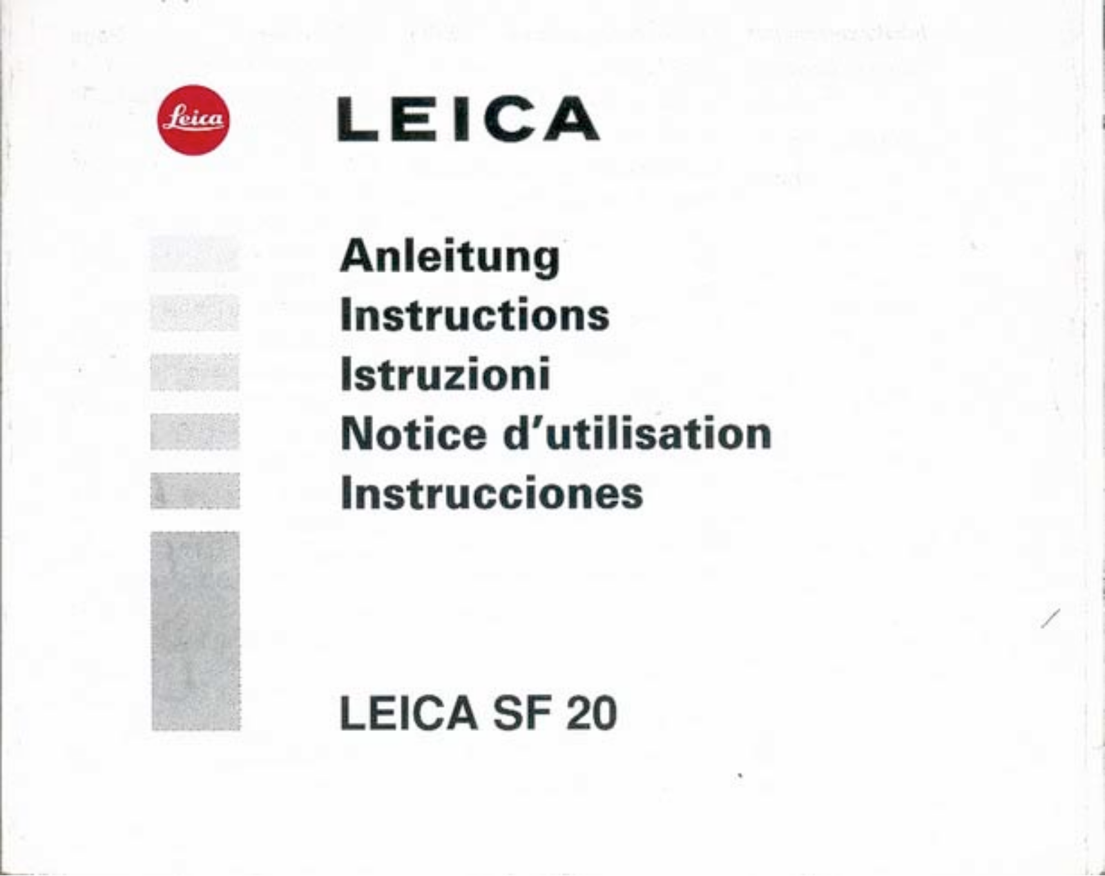 LEICA SF 20 User Manual