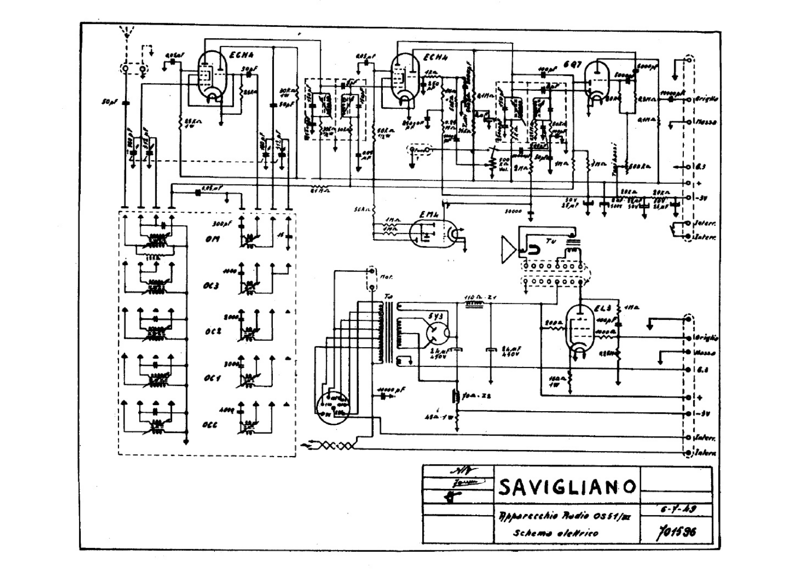 Savigliano os51 iii schematic