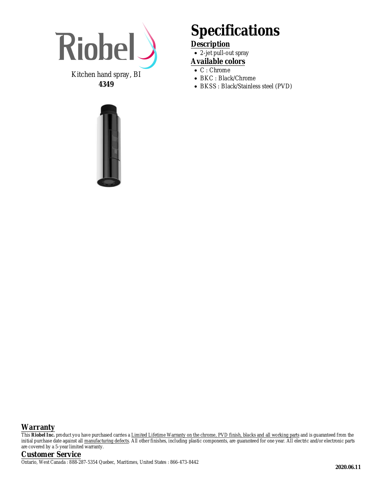 Riobel 4349C Specifications - ManualMachine.com