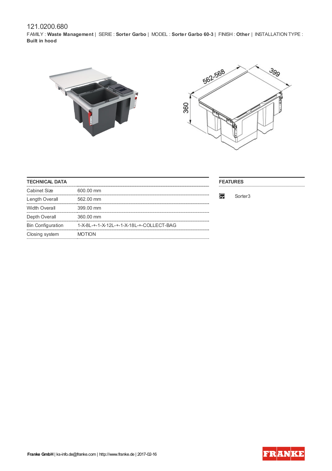 Franke 121.0200.680 Service Manual