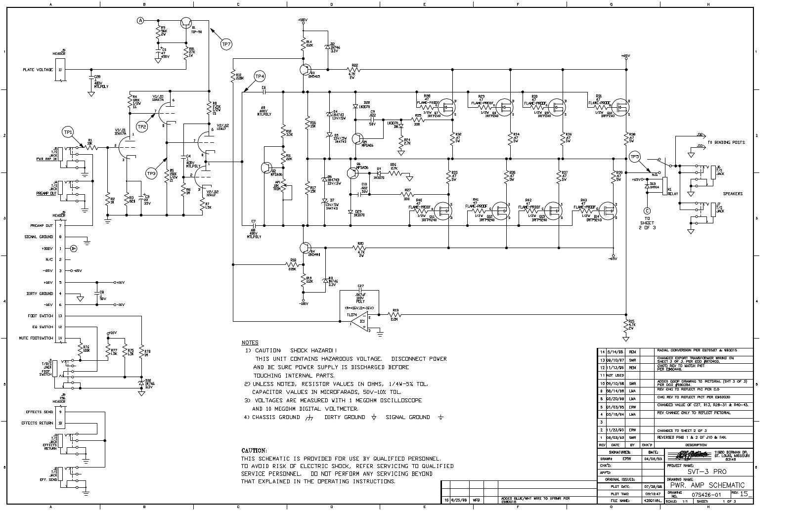 Ampeg svt3pro Schematic