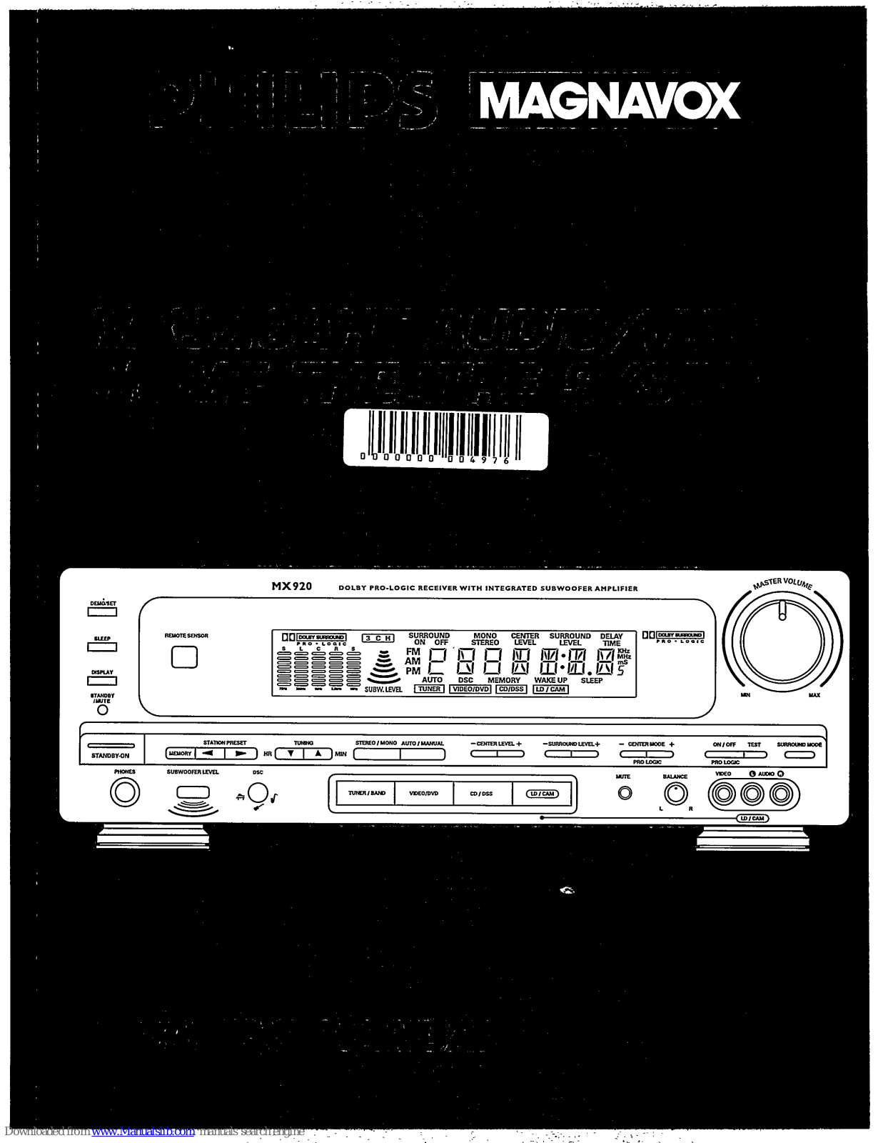 Philips/Magnavox Magnavox MX920 User Manual