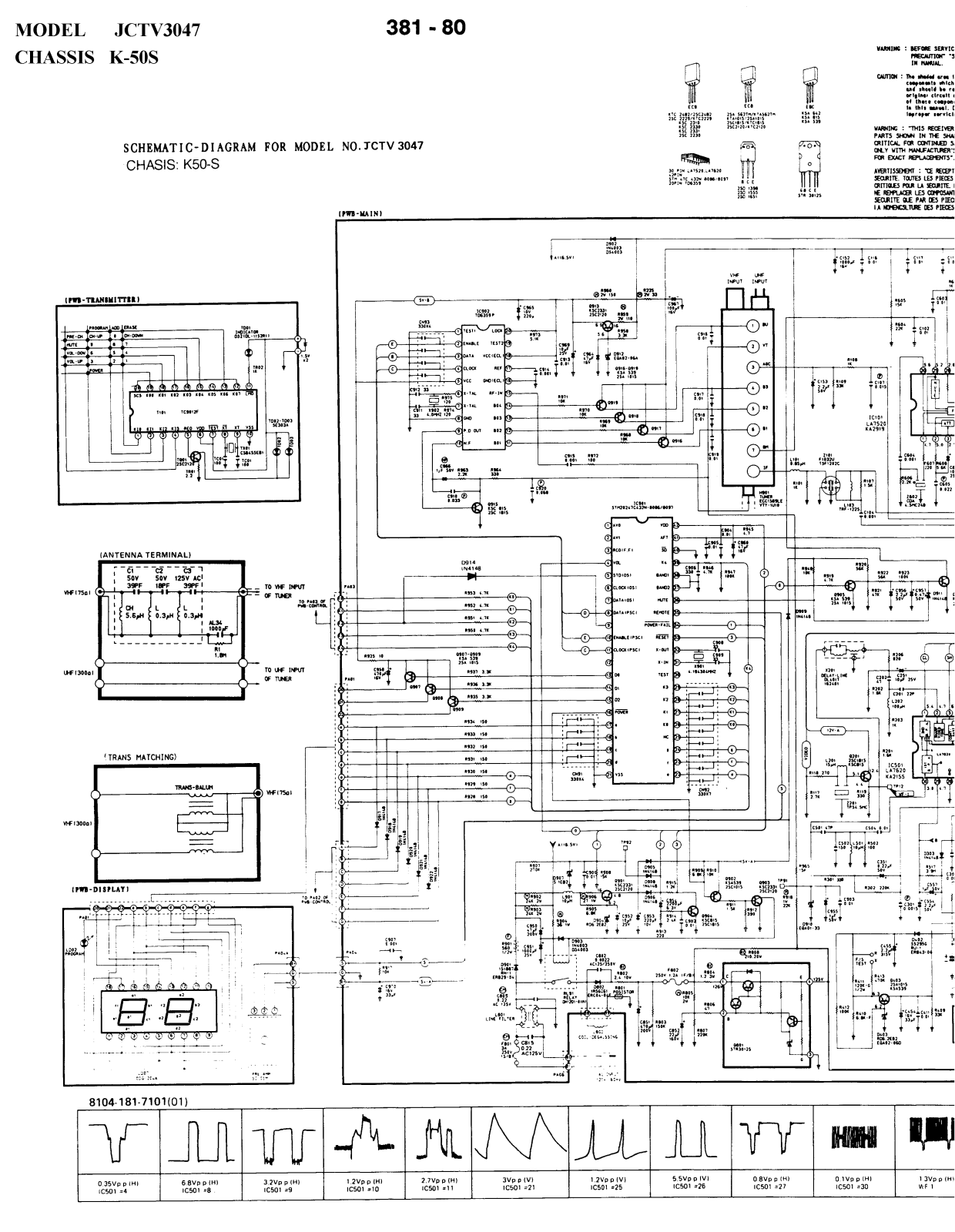 Citizen JCTV3047 Schematic