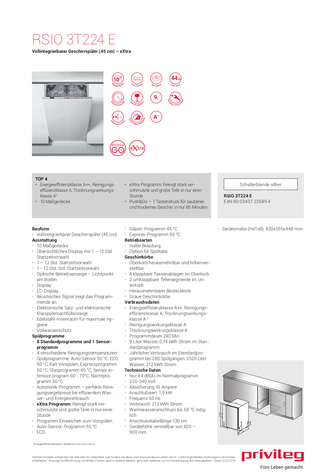 Privileg RSIO 3T224 E User Manual