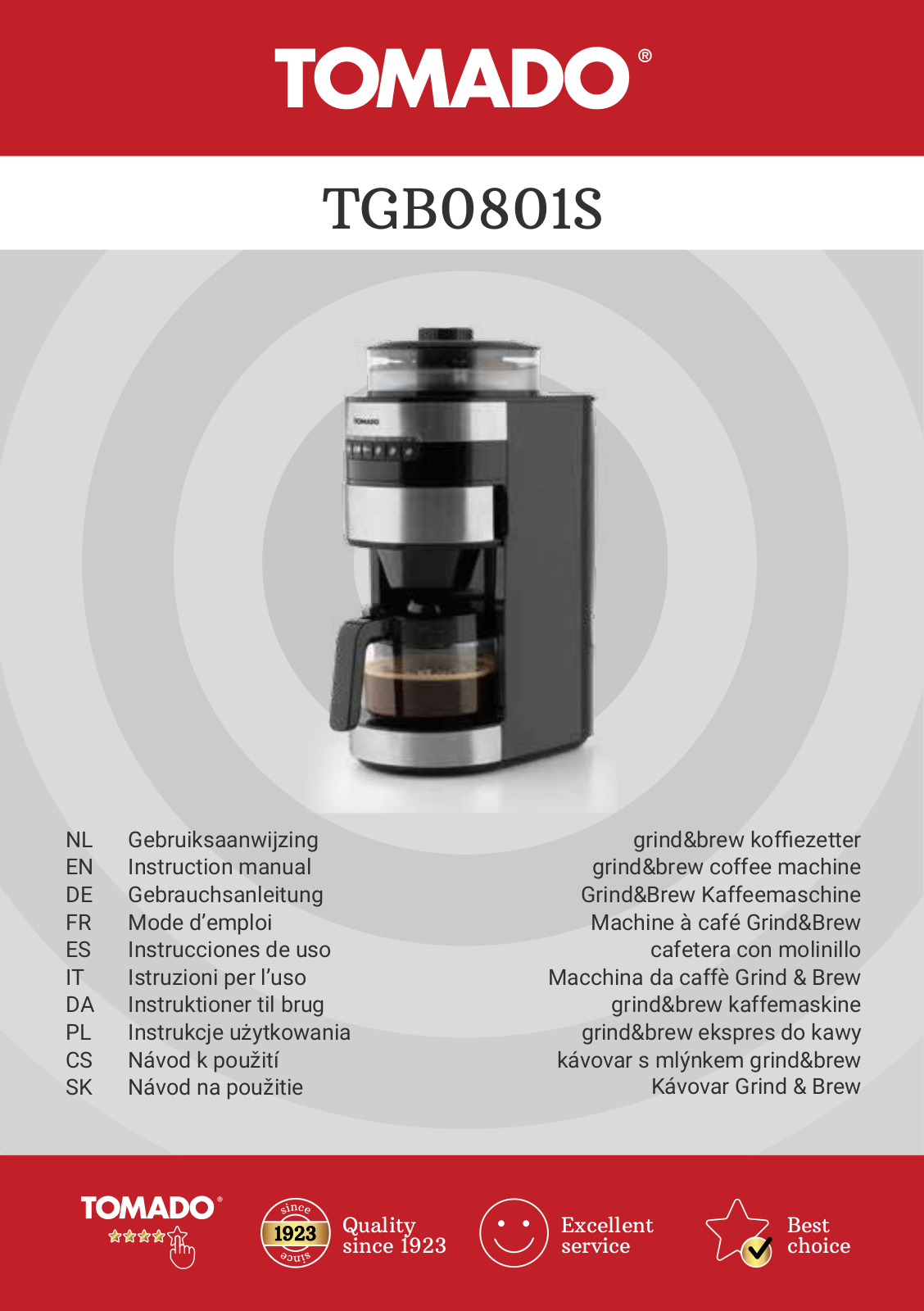 Tomado TGB0801S User guide - ManualMachine.com