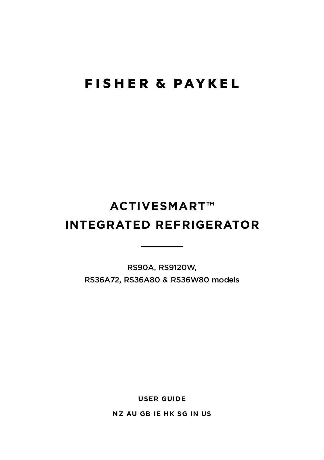 Fisher & Paykel RD90U User Manual