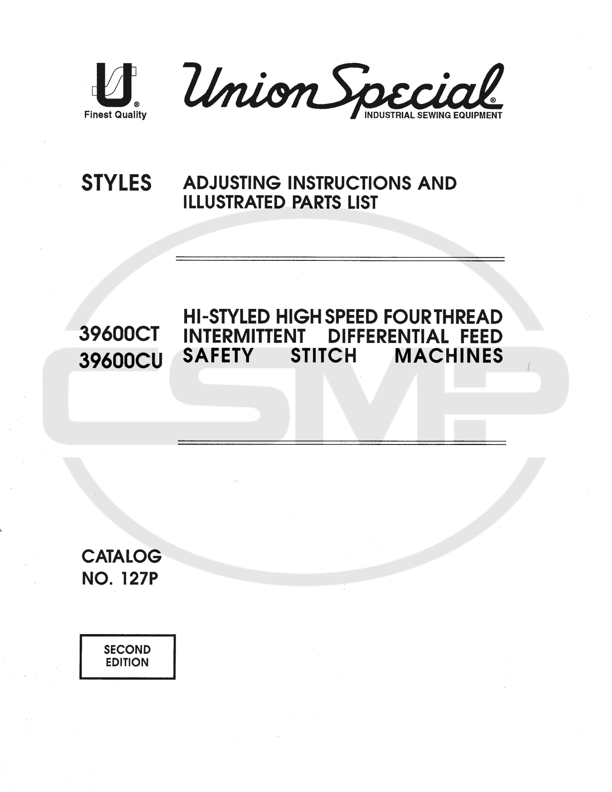 Union Special 127P Parts Book