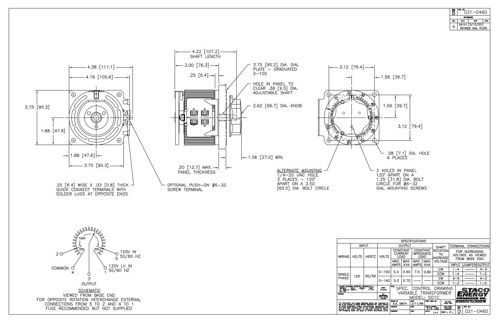 Staco Energy 501C Dimensional Sheet - ManualMachine.com