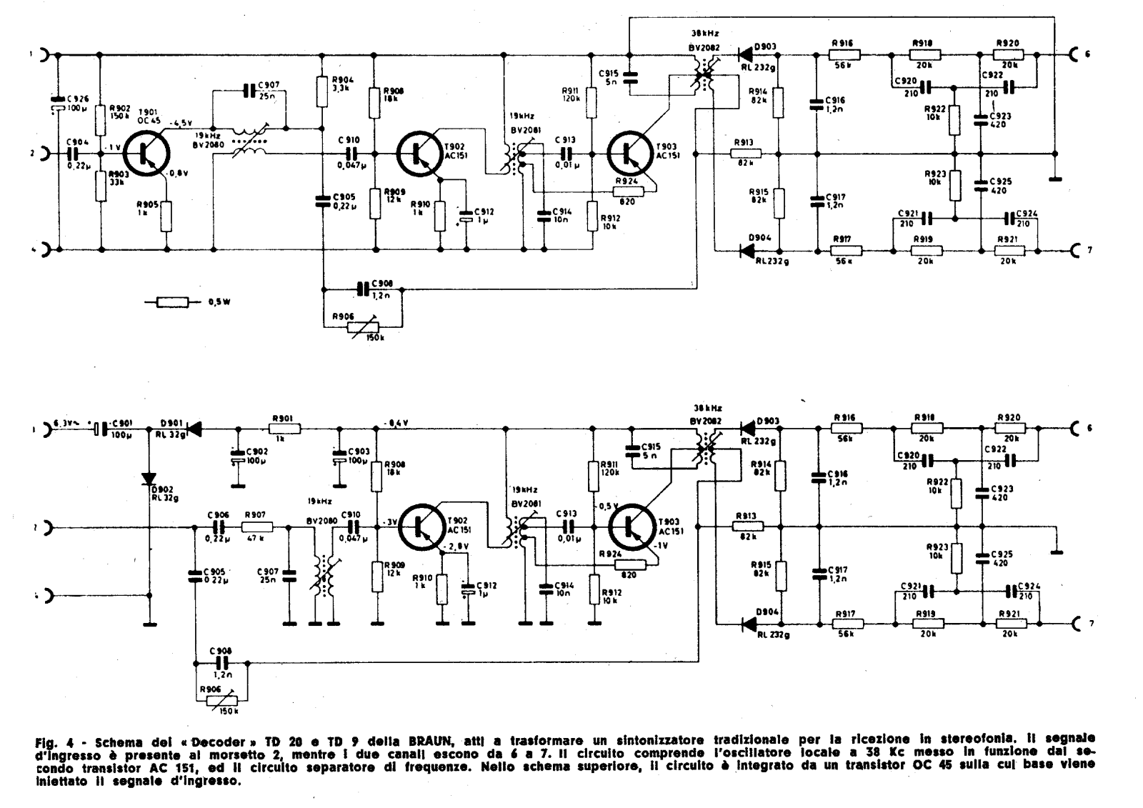 Braun td20, td9 schematic