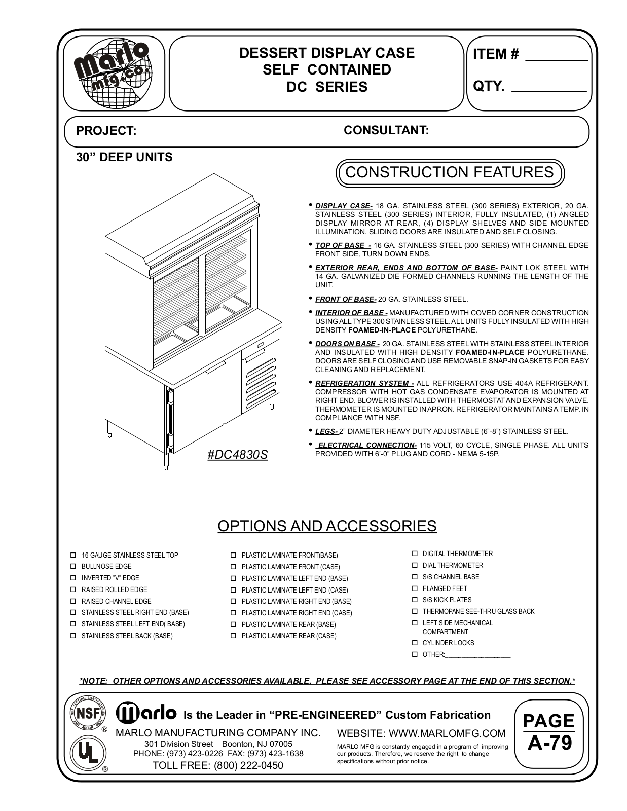 Marlo DC4830S User Manual