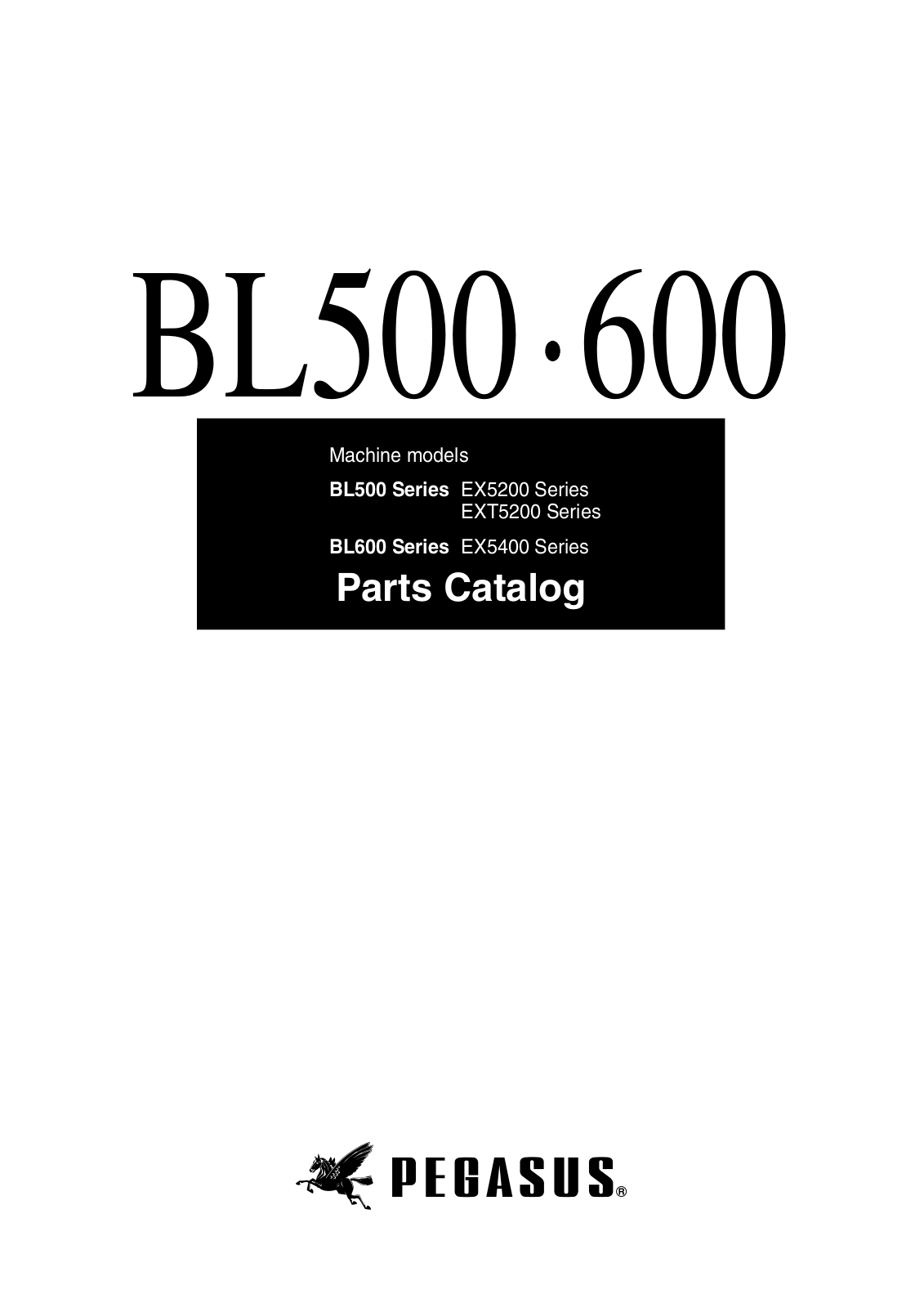 PEGASUS BL500, BL600 Parts List