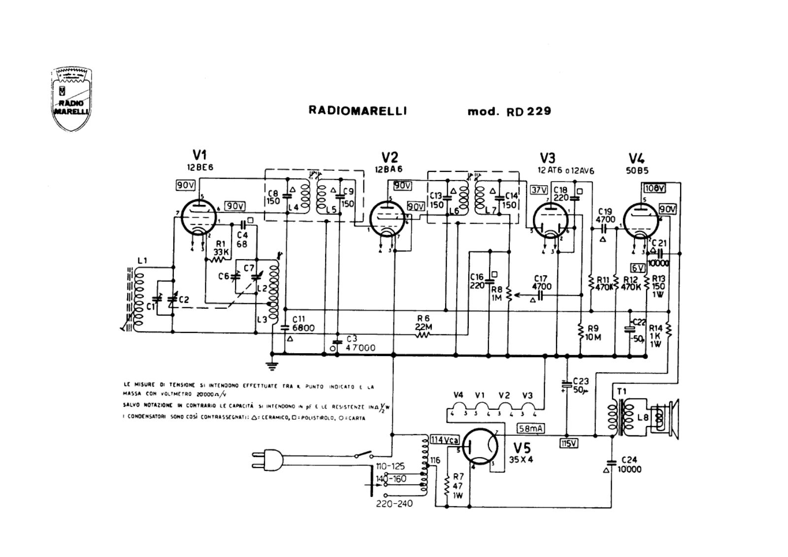 Radiomarelli rd229 schematic