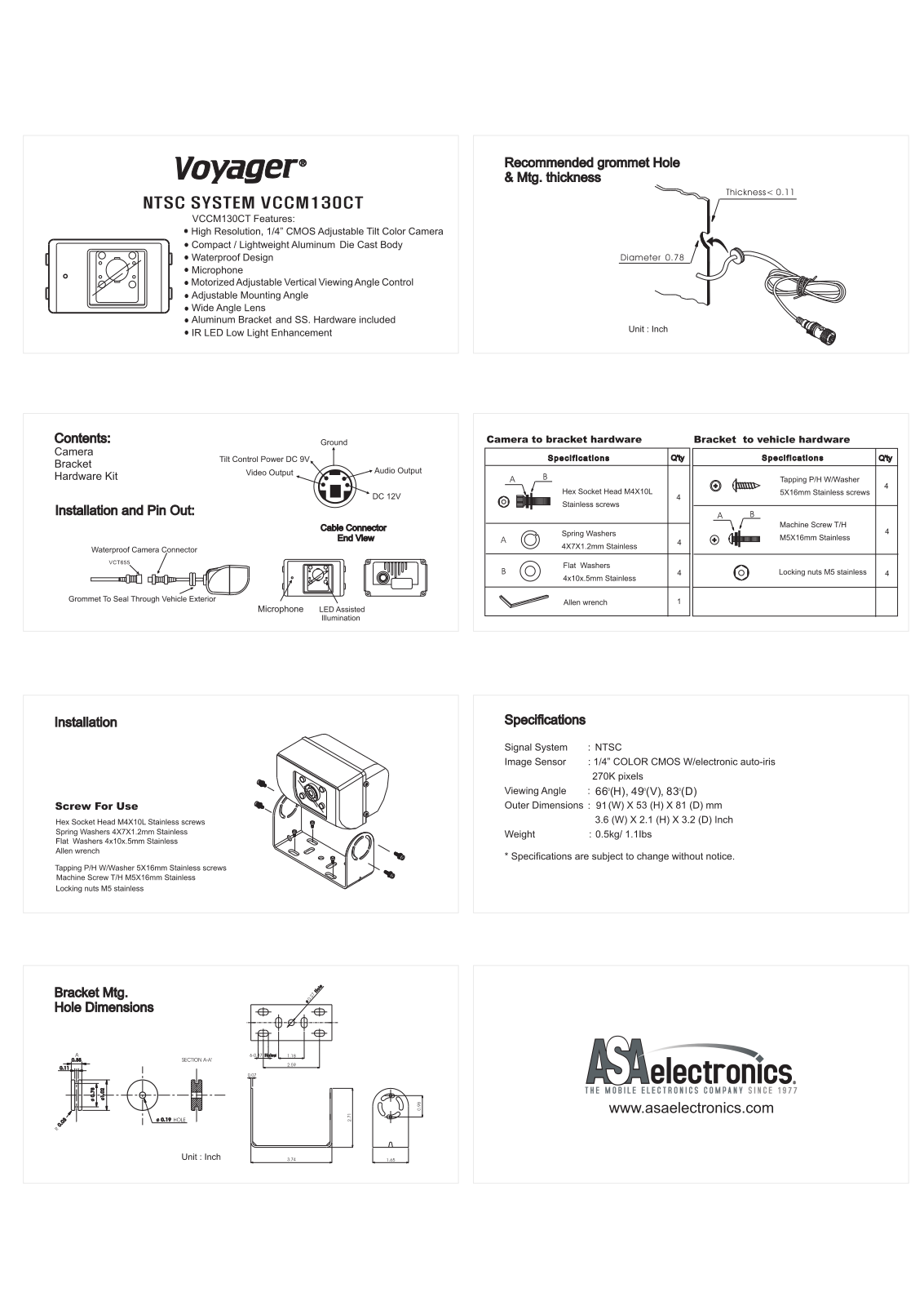 Audiovox VCCM130CT User Manual