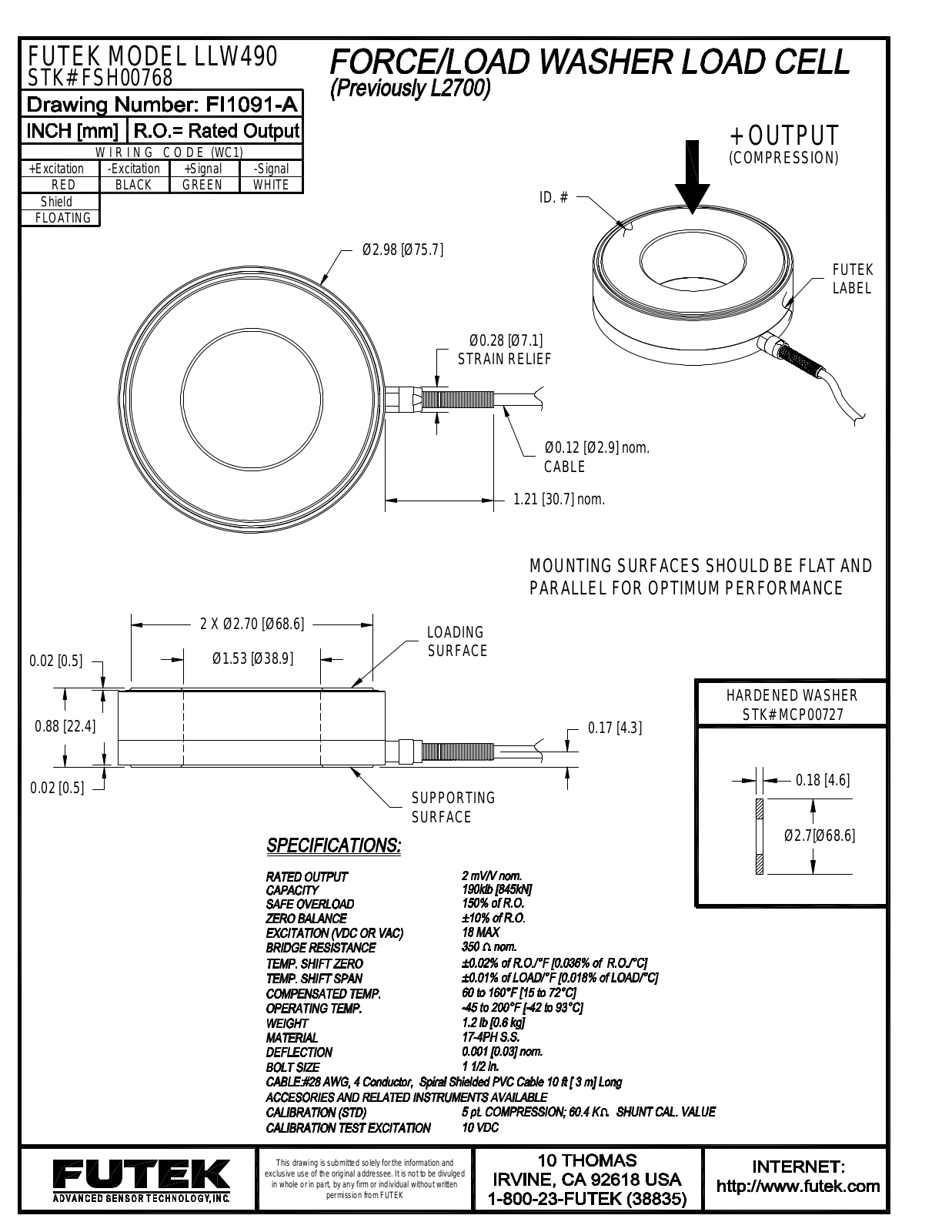 FUTEK LLW490 Service Manual