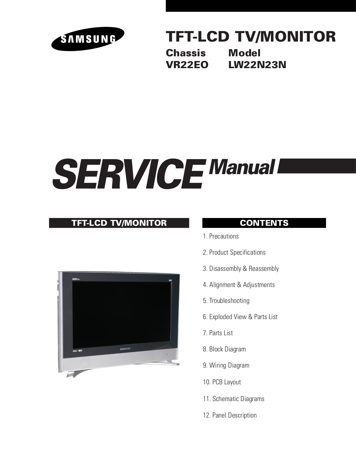 Samsung LW22N23N Schematic