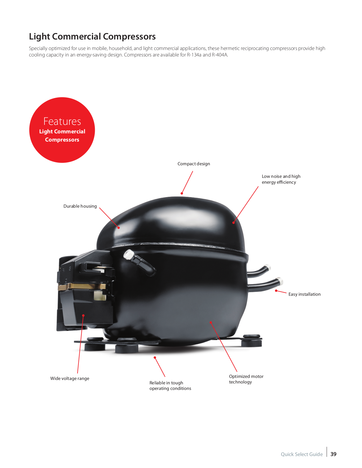 Danfoss Electronics Light Commercial Compressors Catalog Page