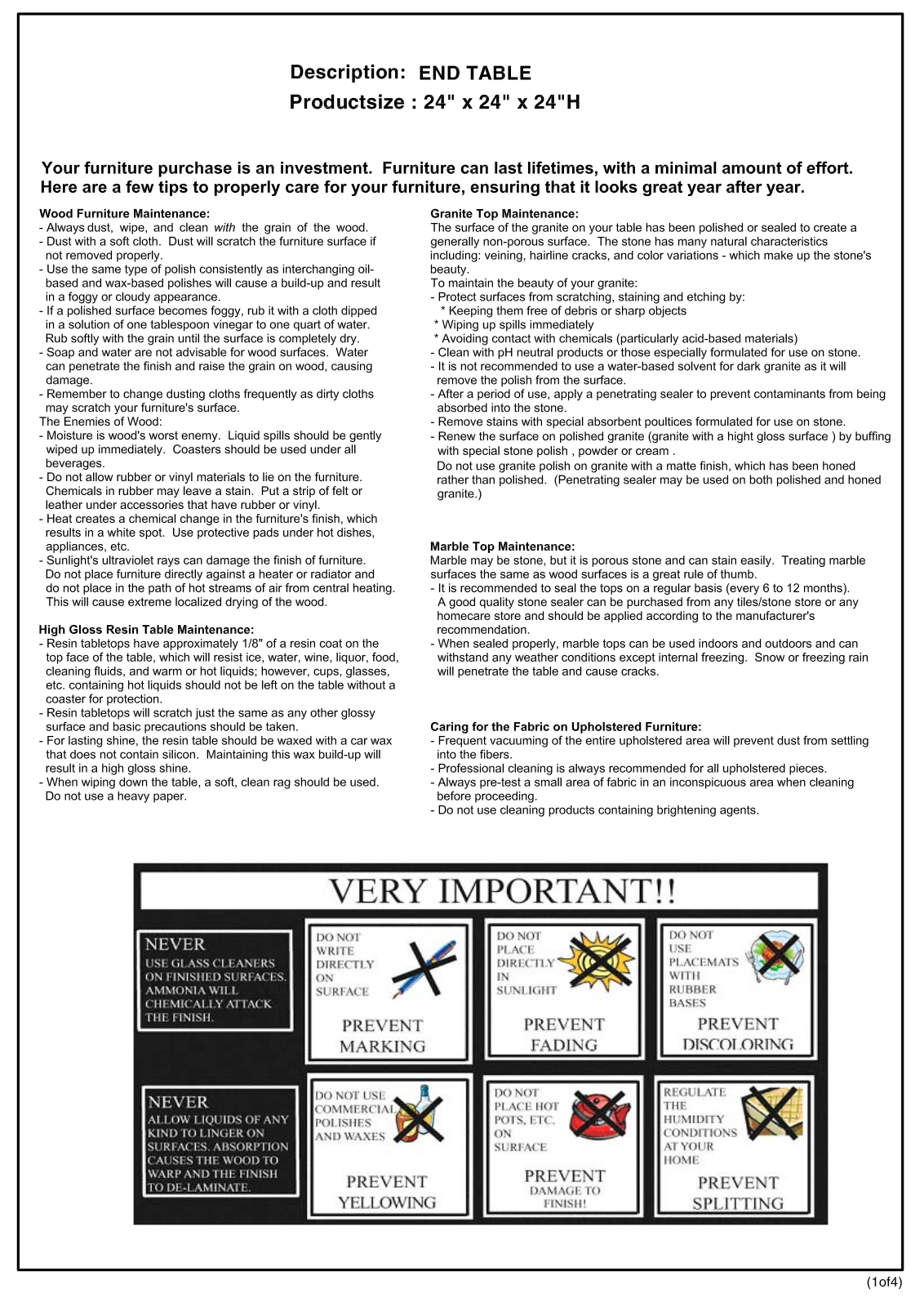 Foundstone W001413101 Assembly Instructions - ManualMachine.com