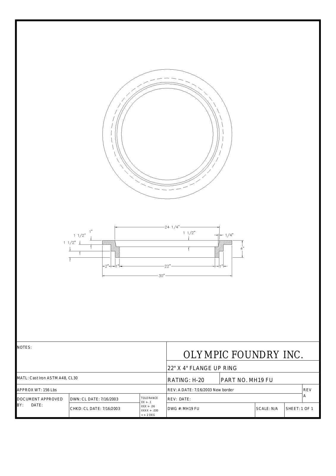 Olympic Foundry MH19 FU Shematics