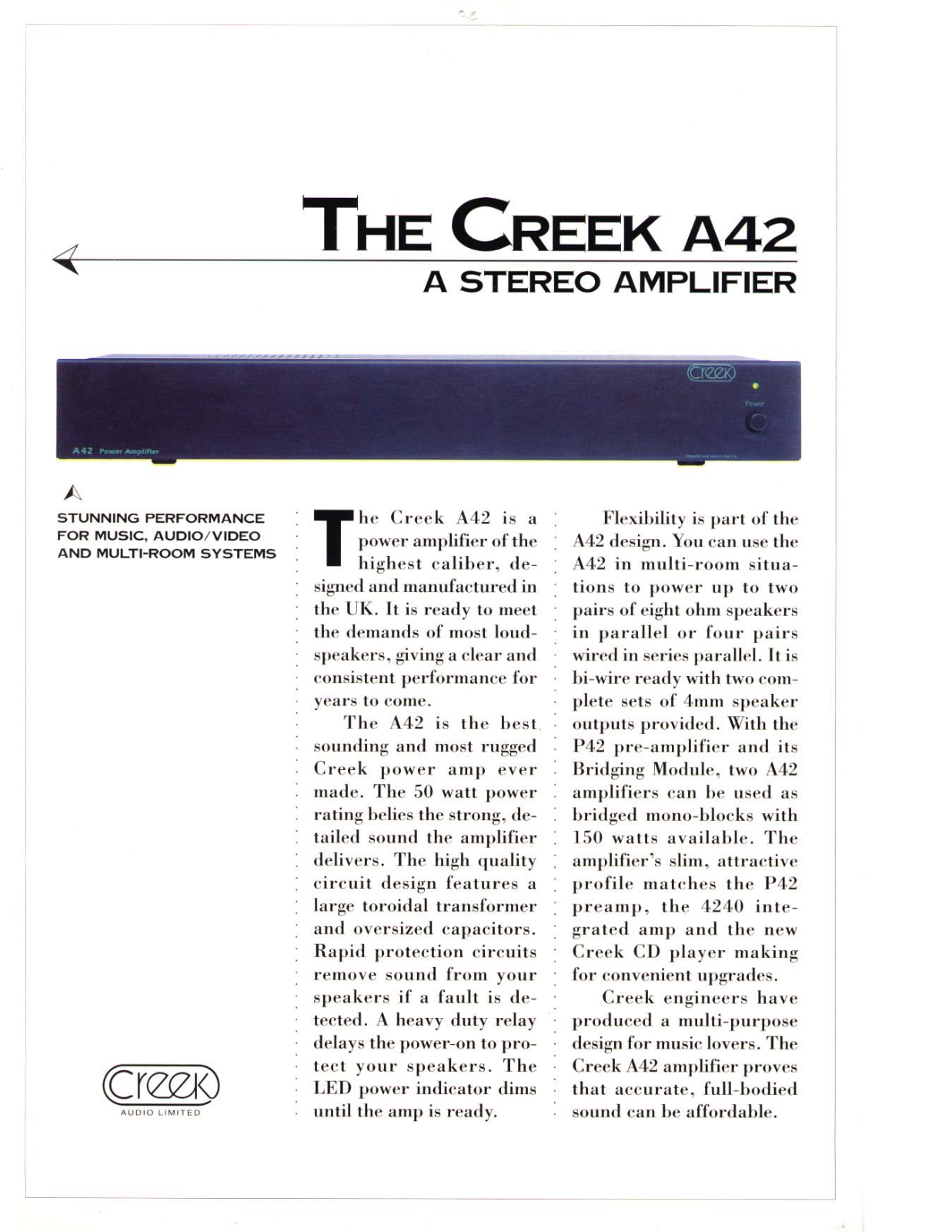 Creek A-42 Brochure