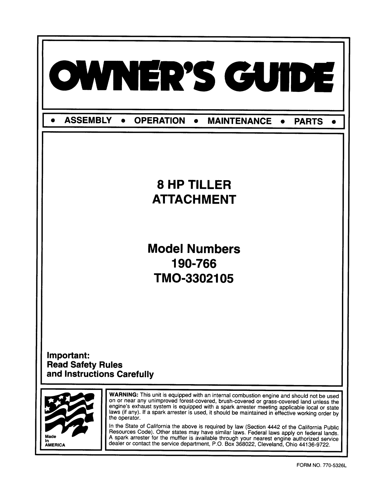 mcculloch MC3105 PARTS LIST