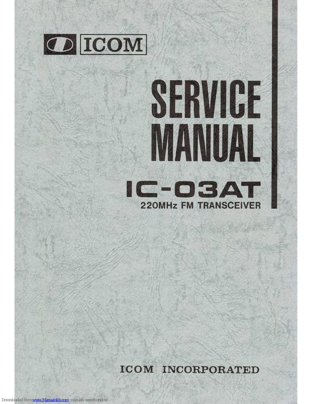 Icom IC-01AT Service Manual