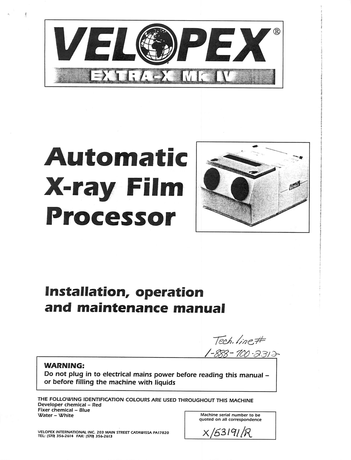 Velopex Extra-X, MK-4 Service Manual