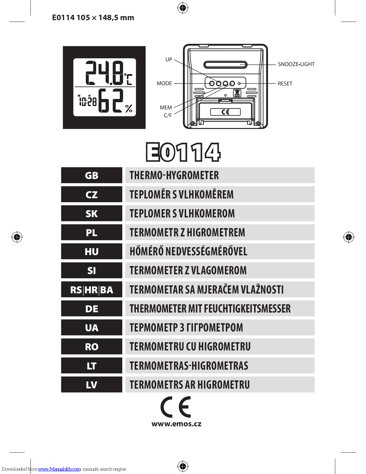 Emos E0114 User Manual