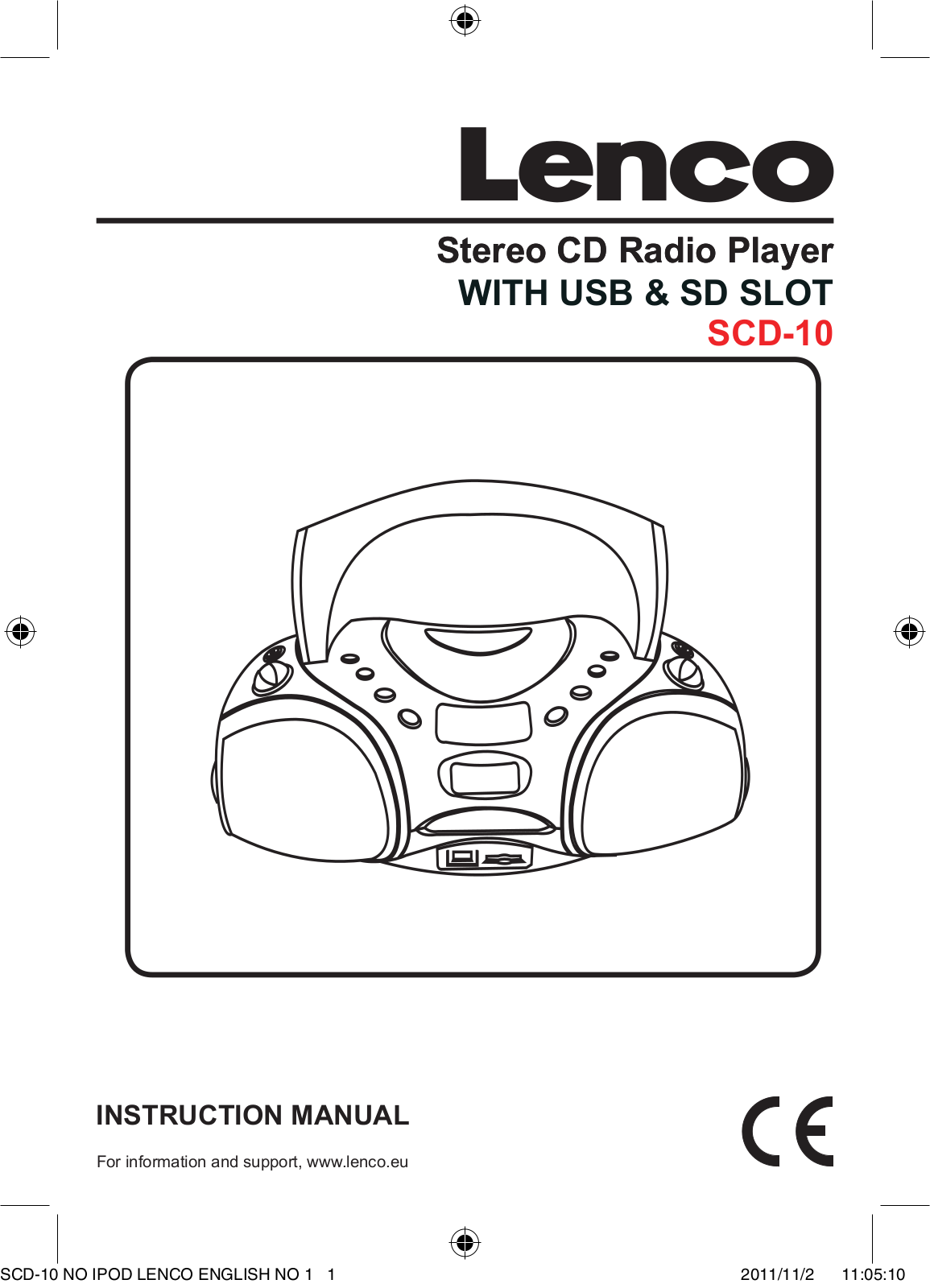 Lenco SCD-10 User Manual