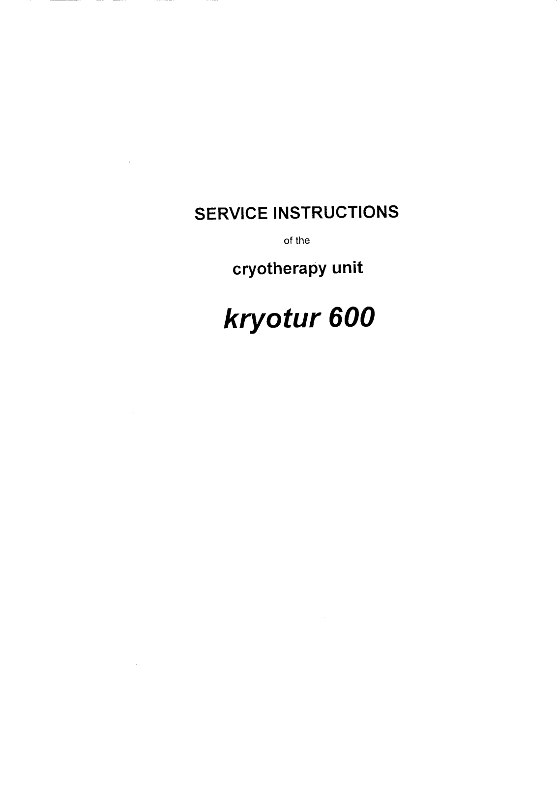 GymnaUniphy Krytur 600 Service manual