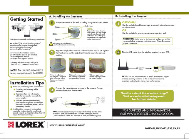 Lorex Technology LWU3620C Manual
