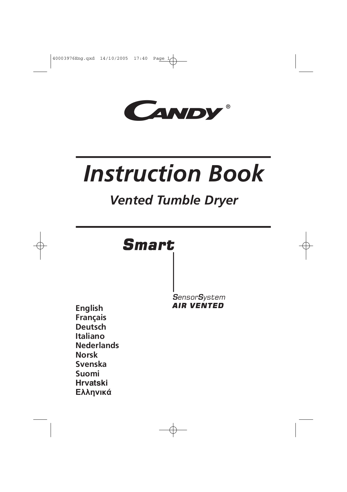 Candy CV1 66- S User Manual