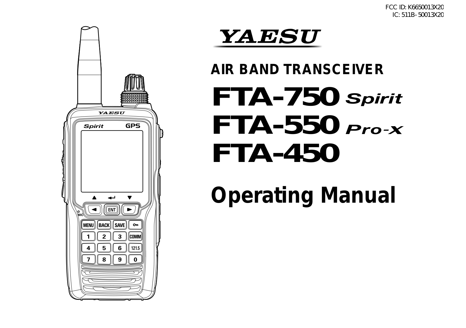 Yaesu Musen 50013X20 Users Manual