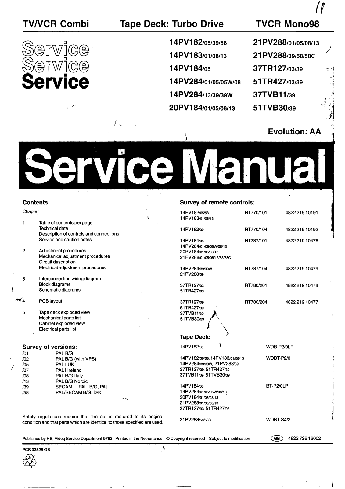Philips Mono98 Service Manual