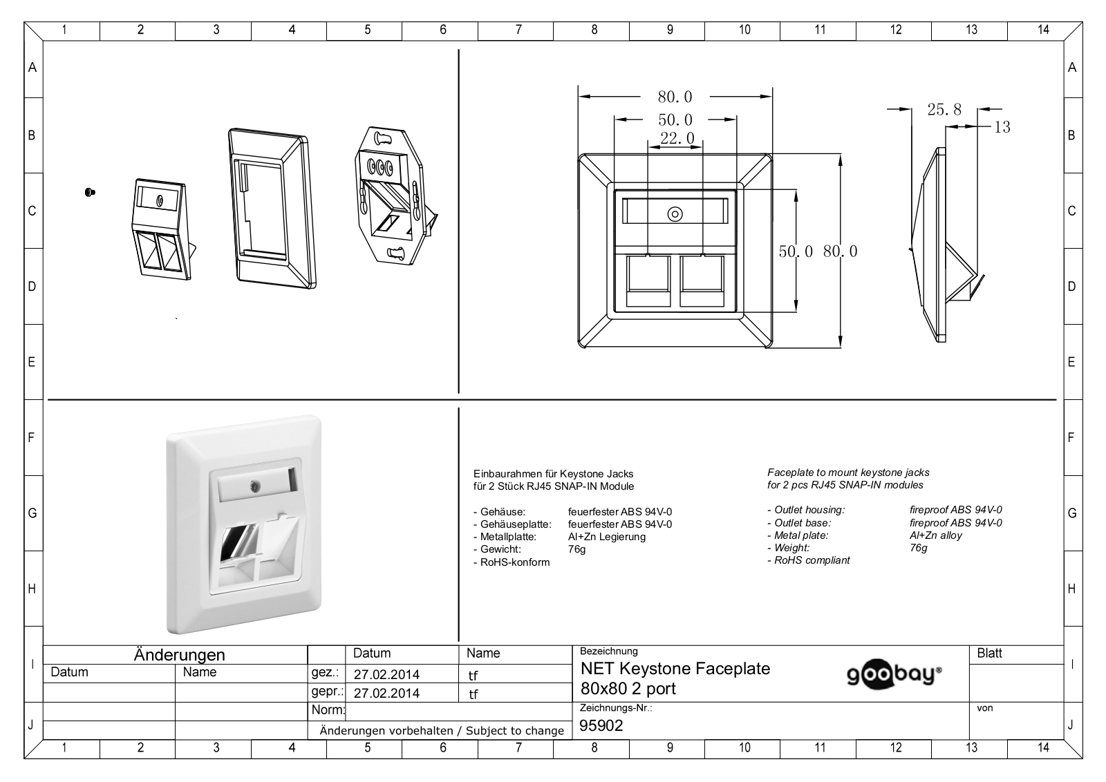 GOOBAY 95902 Datasheet - ManualMachine.com