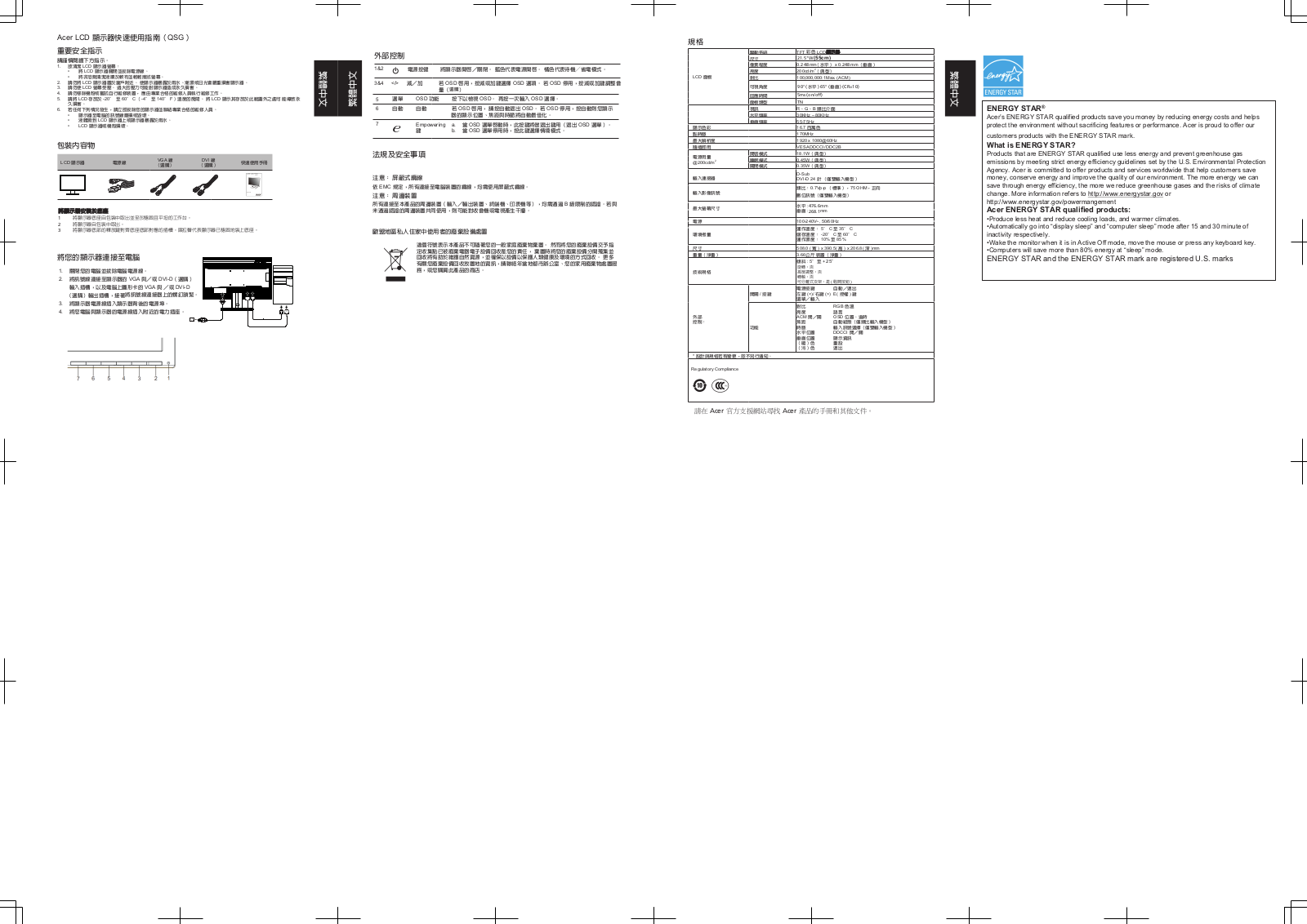 Acer P229HQL User Manual