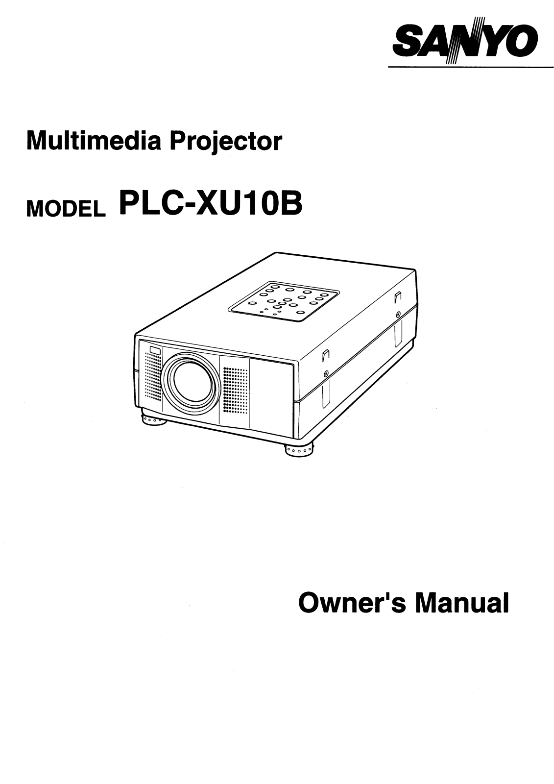 Sanyo PLC-XU10B Instruction Manual