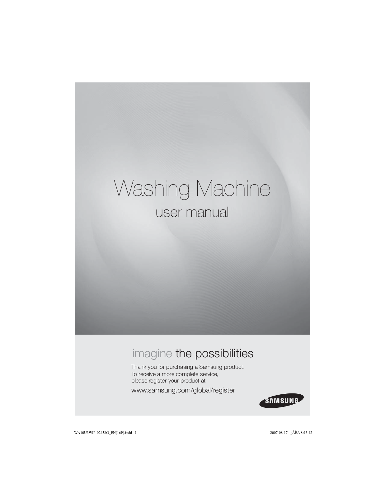 Samsung WA10U3 User Manual