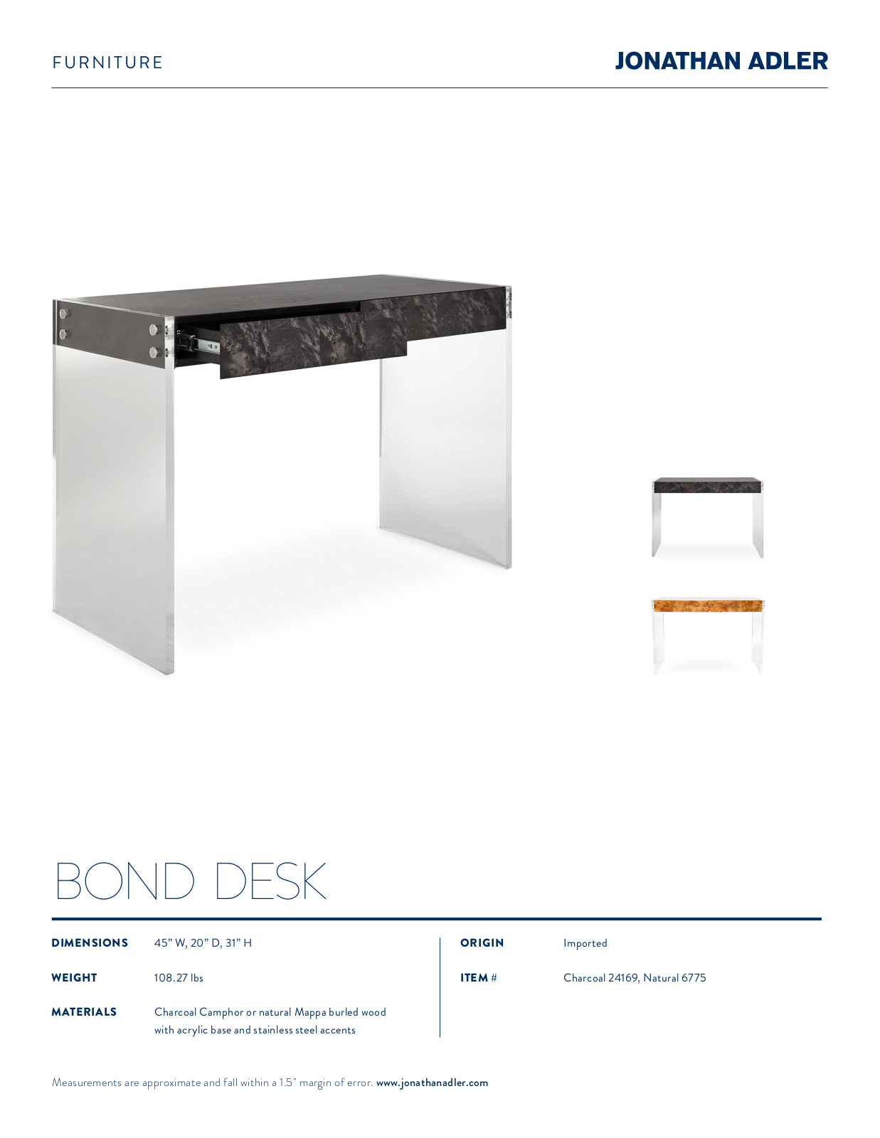 Jonathan Adler XJA1036 Specifications - ManualMachine.com