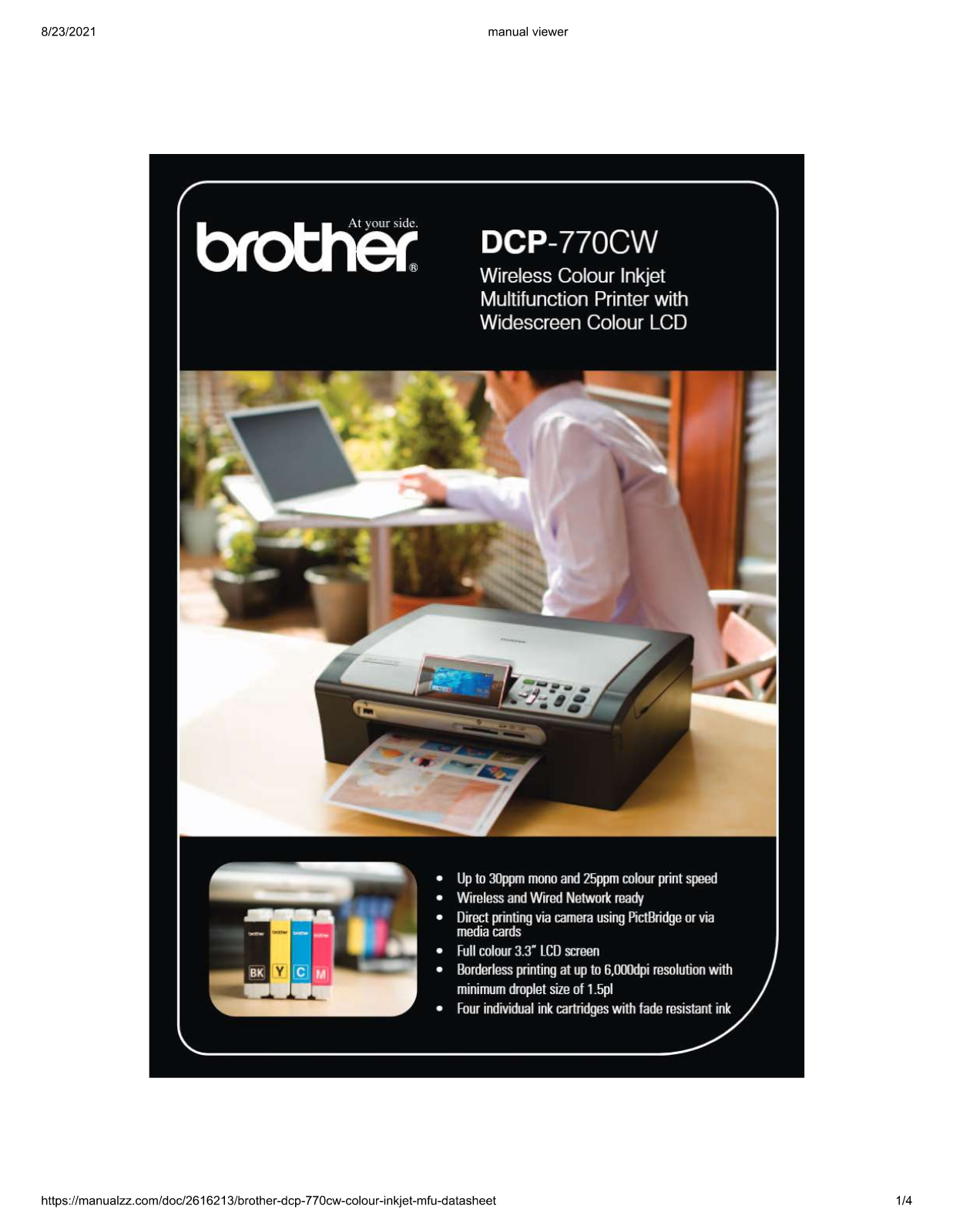 Brother DCP-770CW Datasheet