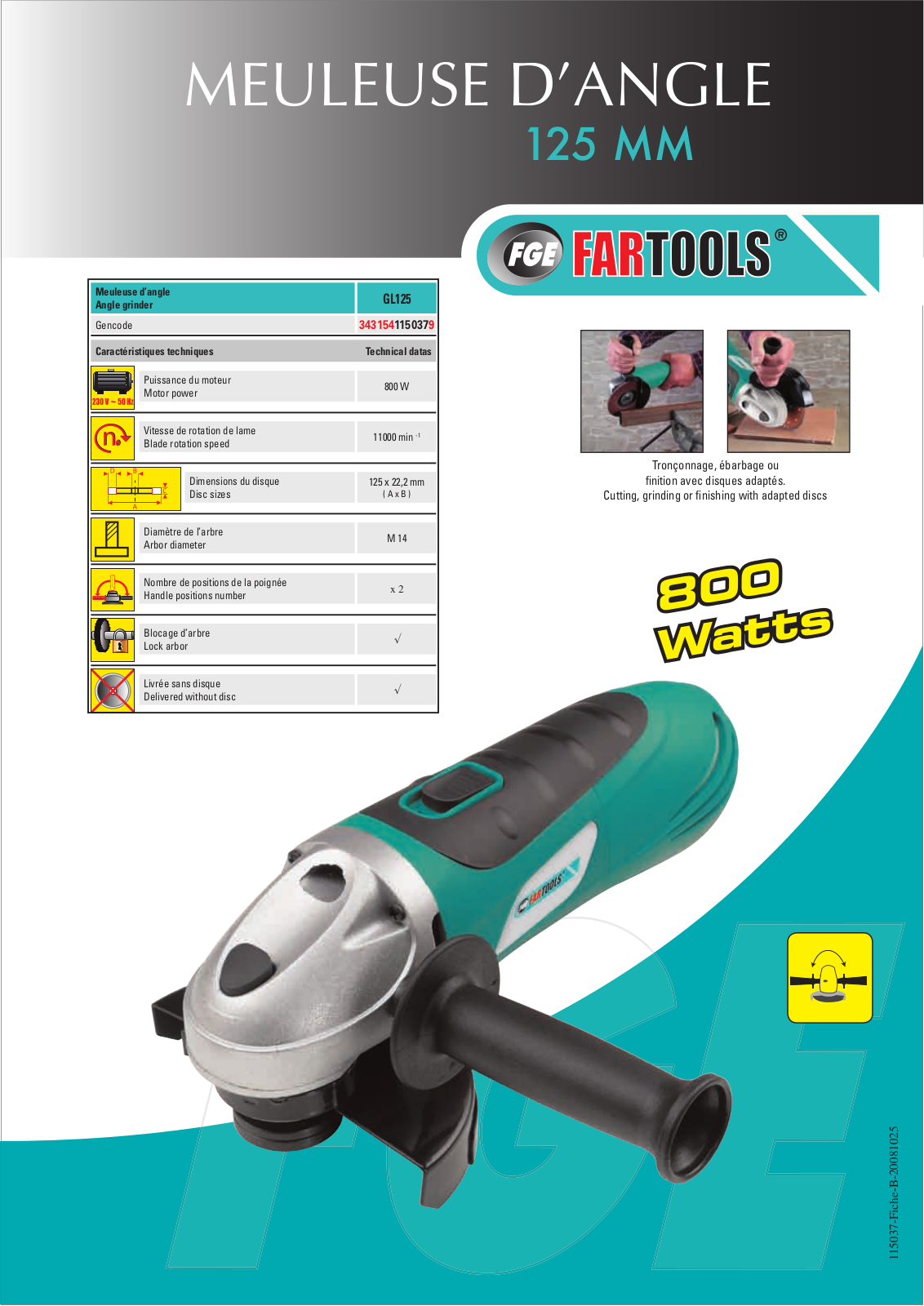 FARTOOLS GL125 User Manual