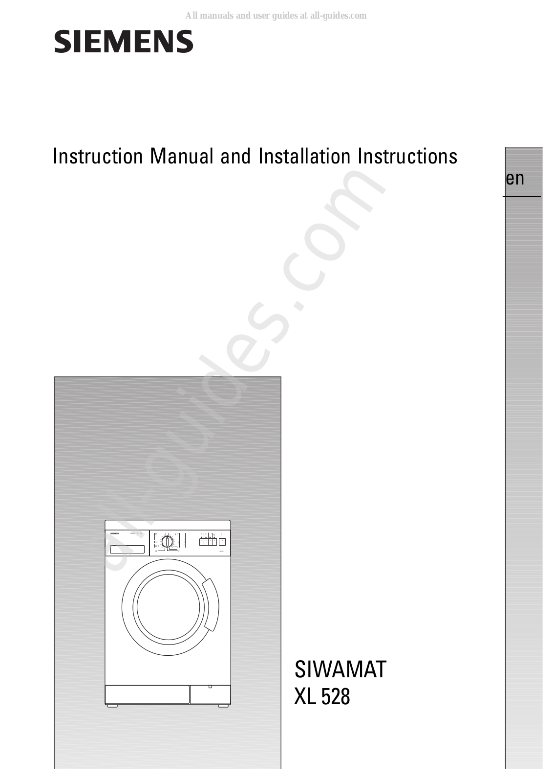 Siemens SIWAMAT XL 528,SIWAMAT XL544 Instruction Manual