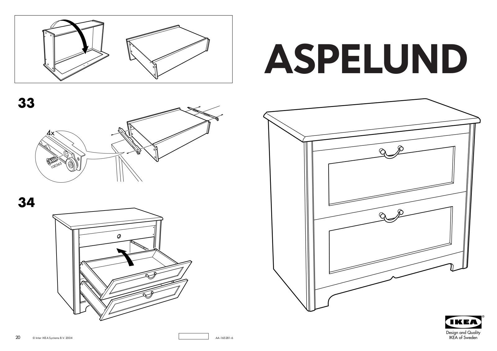 IKEA ASPELUND User Manual