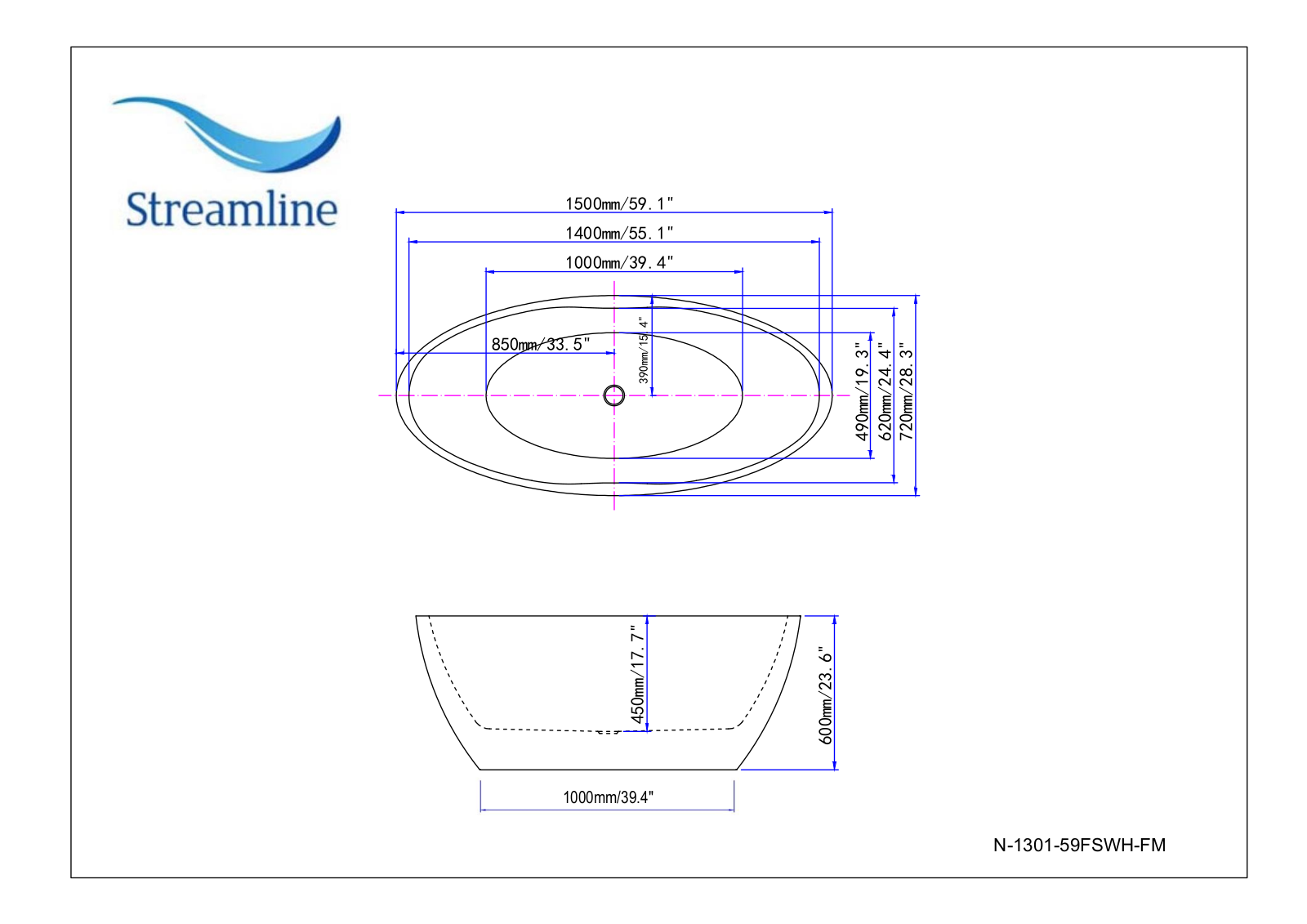 Streamline Bath SLBH8029 Dimensions - ManualMachine.com
