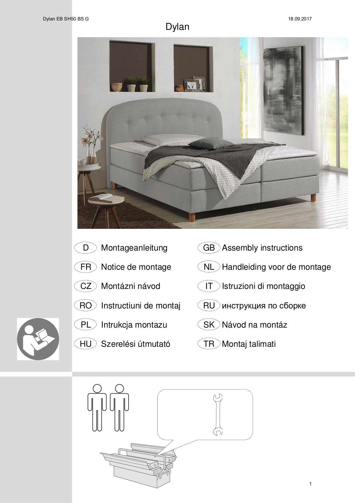 Home affaire Dylan EB SH50 BS G Assembly instructions