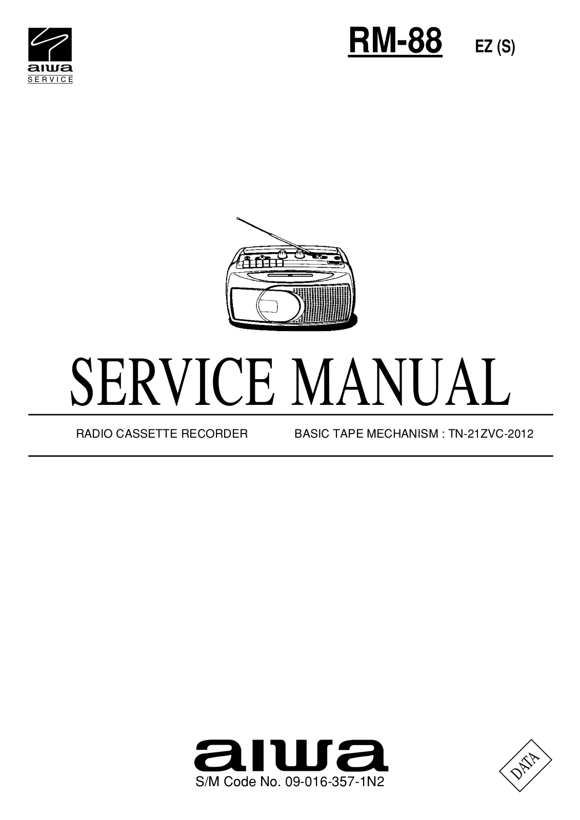 Aiwa RM-88 Service manual