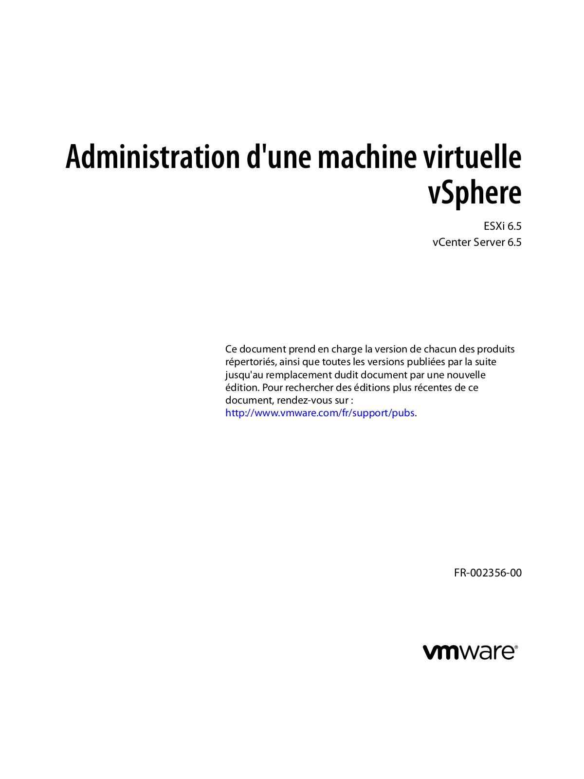 VMWARE ESXi - 6.5 Administrator’s Guide