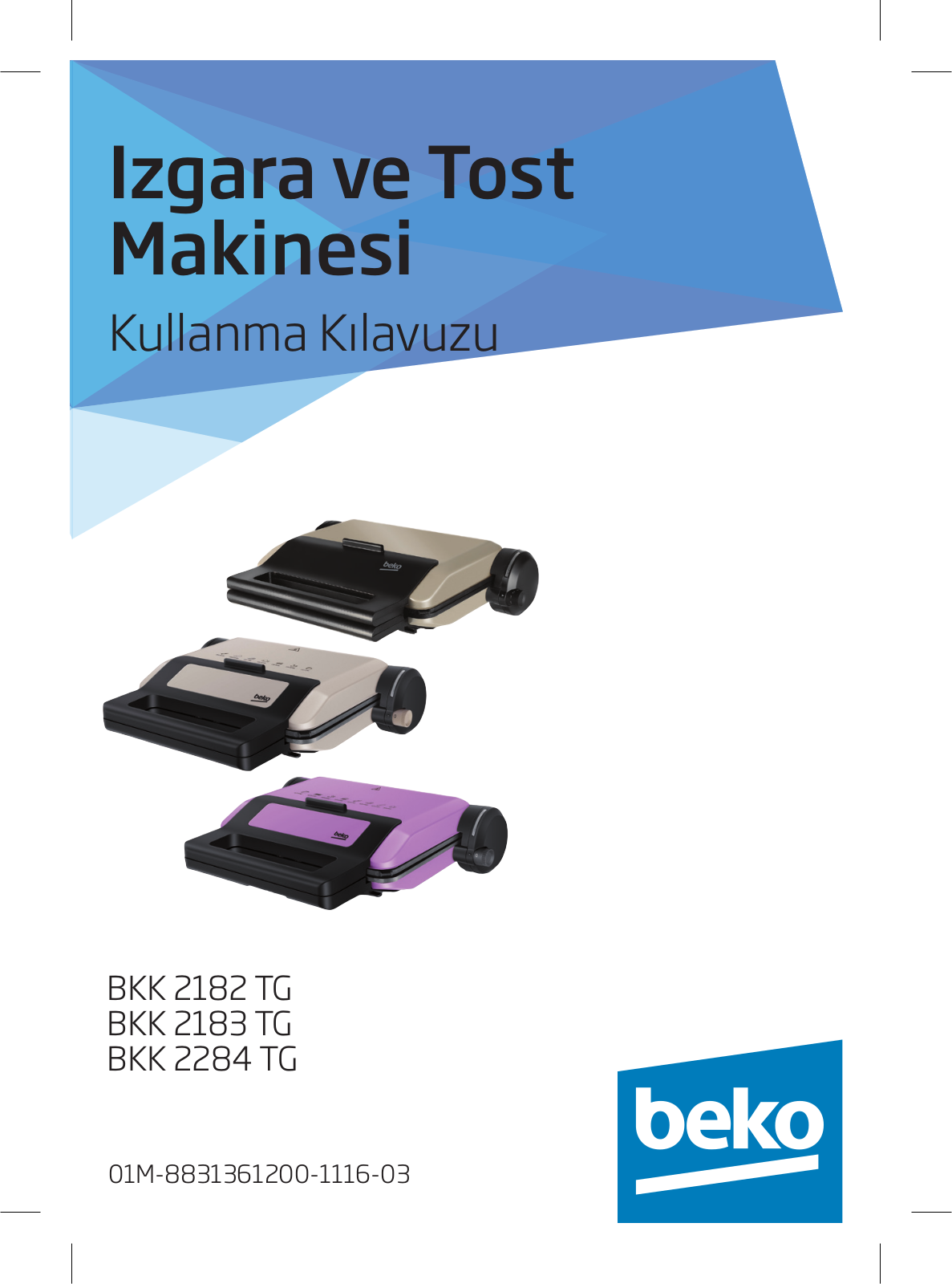 Beko BKK 2182 TG, BKK 2183 TG, BKK 2284 TG User manual