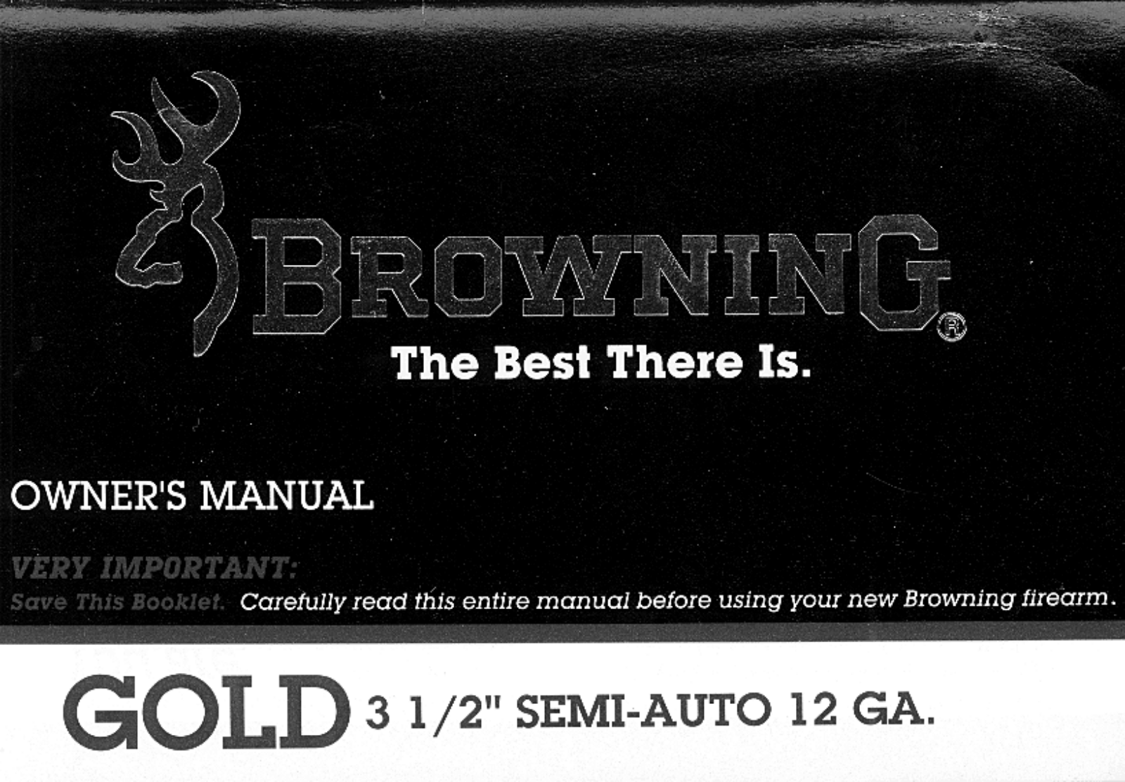 Browning Gold 3 1-2 Owner's Manual