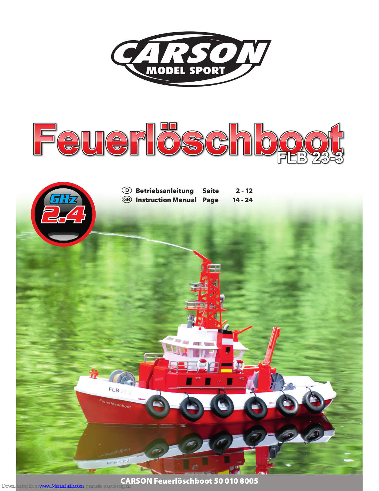 Carson Feuerlöschboot, Feuerlöschboot FLB 23-3 Instruction Manual